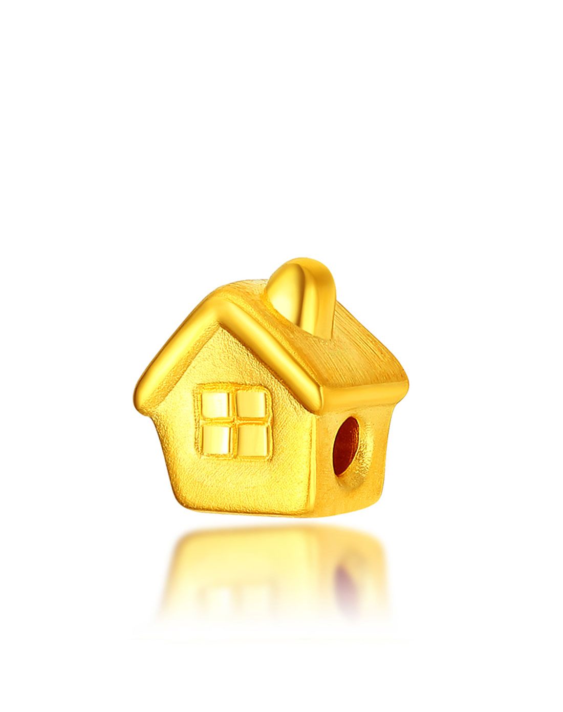 足金小房子吊坠