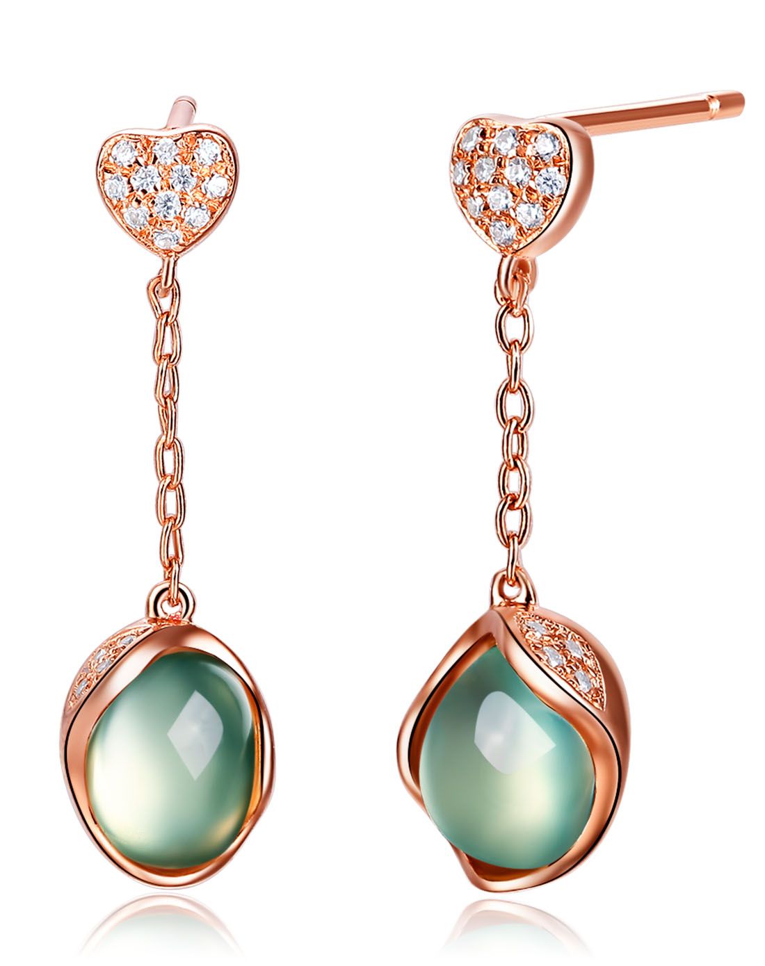 时尚197ct葡萄石耳钉耳吊