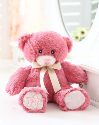 乐芬熊玫红色30cm