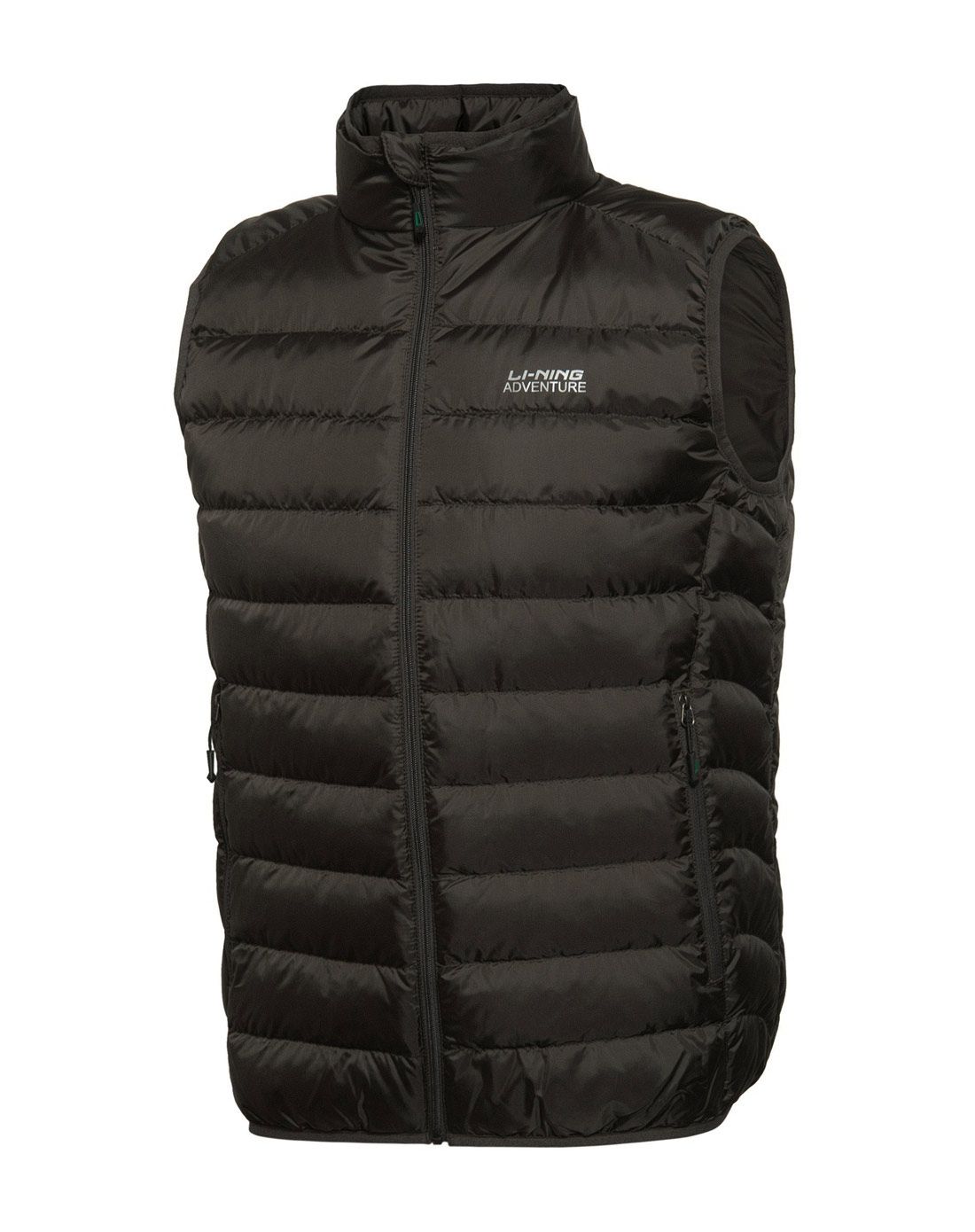 男款黑灰羽绒马甲