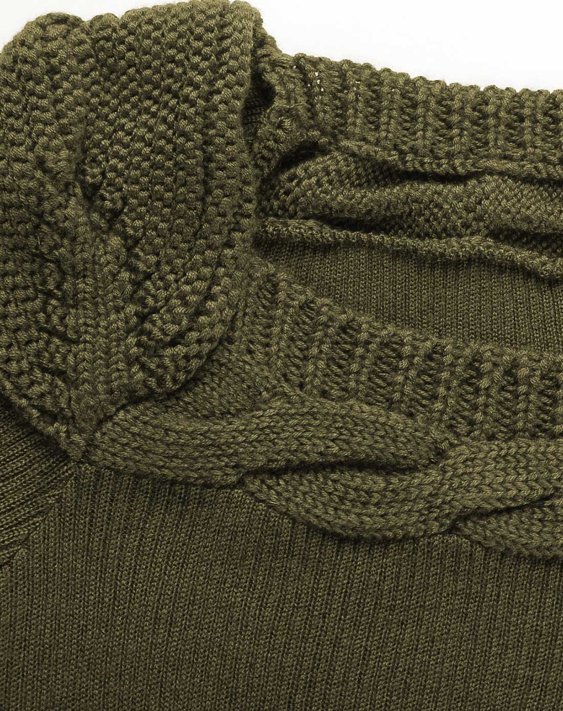 苔藓绿韩版修身套头针织衫