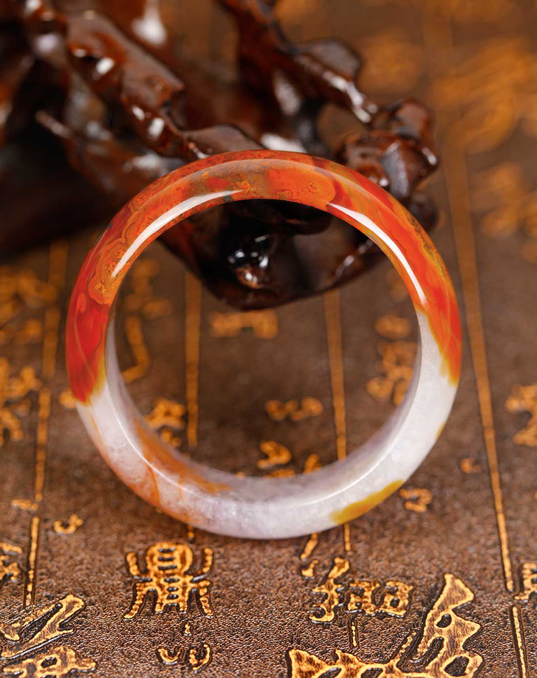 纯天然精美战国红手镯