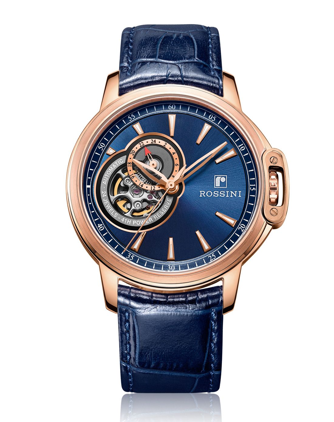 rossini专柜热销勋章系列镂空机械男表8633