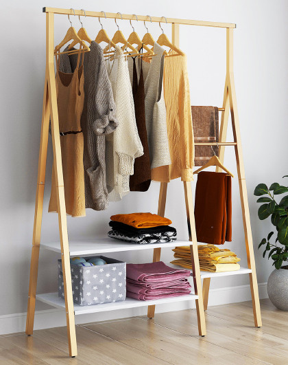 落地挂衣架落地家用卧室简约现代晾衣架衣帽架房间挂包挂衣服架子