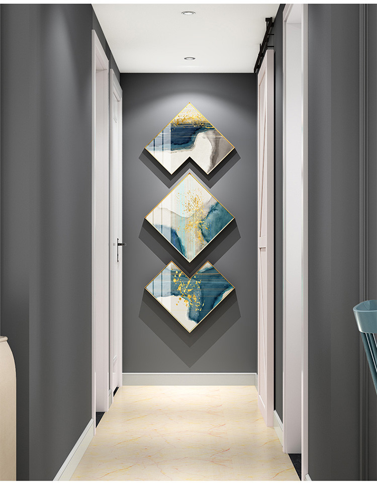 欧进门玄关画装饰画轻奢走廊过道壁画现代玄幻入户门简约挂画