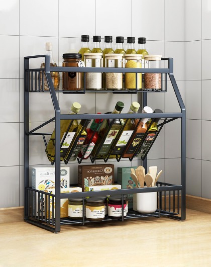 厨房置物架五层落地多层杂物架家用货架烤箱微波炉整理收纳储物架