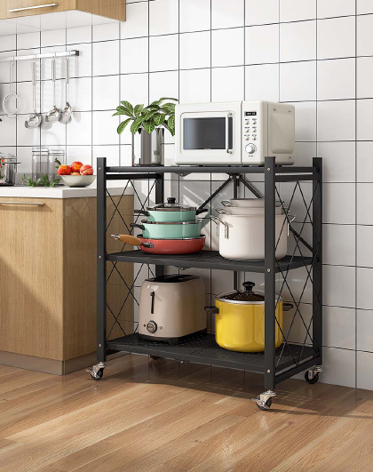 厨房置物架五层落地多层杂物架家用货架烤箱微波炉整理收纳储物架