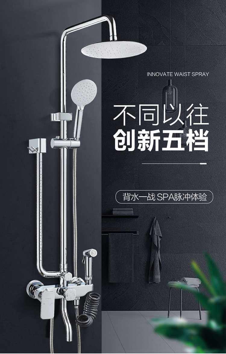 蓝藤卫浴淋浴花洒套装全铜龙头淋浴器恒温花洒家用沐浴淋雨喷头