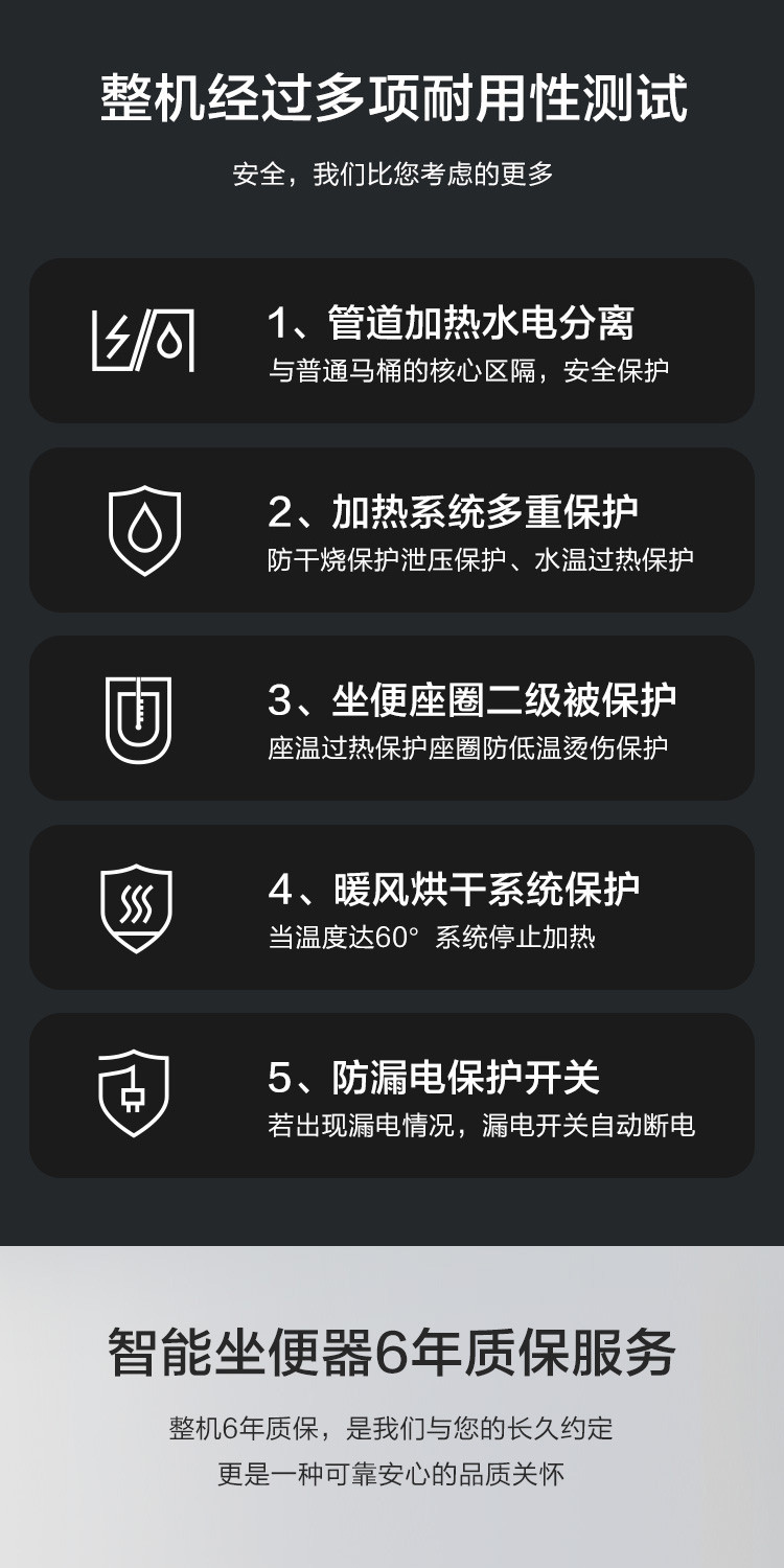 恒洁卫浴智能马桶一体机多功能即热烘干自动冲水坐便器qe6