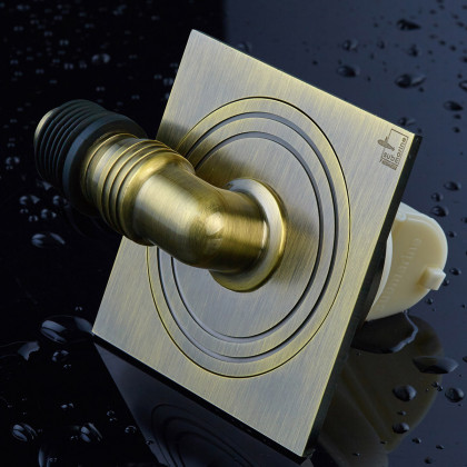 青古铜拉丝面防臭地漏套装全密封洗衣机地漏大排量淋浴下水道地漏