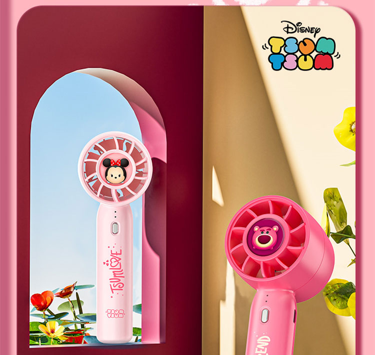 草莓熊手持风扇户外便携式小风扇usb随身出行制冷降温神器