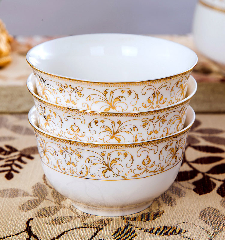 单个碗盘批发单件景德镇陶瓷碗家用米饭碗汤盘平盘牛排盘欧式碗碟定制