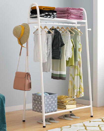 衣架落地卧室网红铁艺客厅置物架放衣服架子创意挂衣架衣帽架