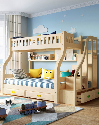 儿童床实木床上下床高低床双层床子母床上下铺cq8a