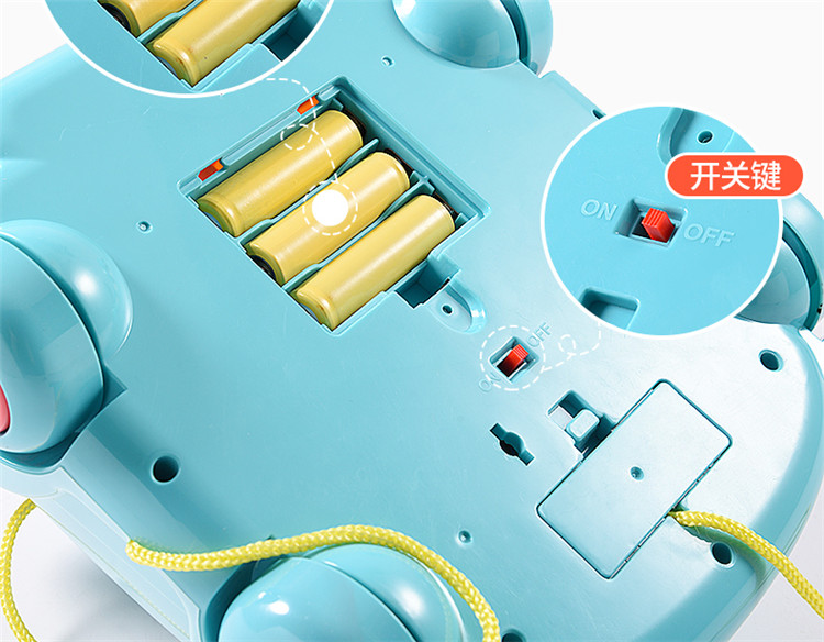 儿童玩具仿真电话机座机婴儿益智音乐早教宝宝0岁1男孩3女孩6个月