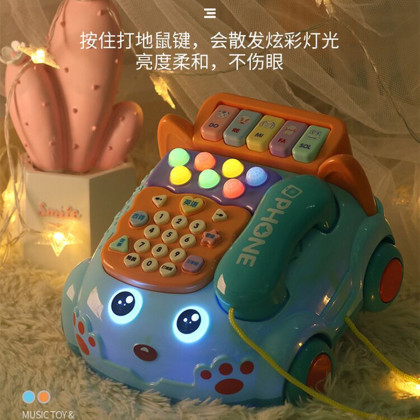 儿童玩具仿真电话机座机婴儿益智音乐早教宝宝0岁1男孩3女孩6个月