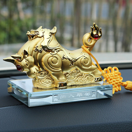 牛汽车摆件车内男时尚车载摆饰车用装饰品创意车内饰品金属摆件