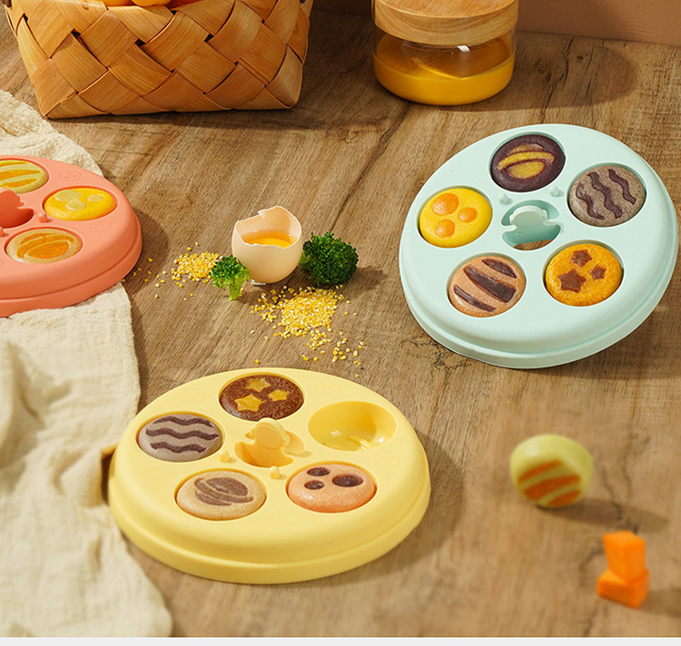 小雅象婴儿蒸糕模具宝宝辅食工具圆形耐高温食品硅胶diy烘焙磨具