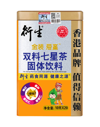 香港衍生爱童七星茶金装双料固体饮料 2盒