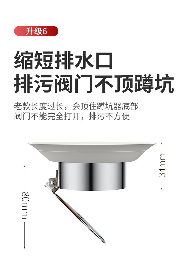 蹲便器防臭器蹲坑式盖板蹲厕挡板大便器便池神器不锈钢防虫卫生间