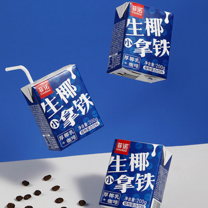 菲诺生椰小拿铁咖啡厚椰乳插管即饮便携mini装饮料200g*6盒