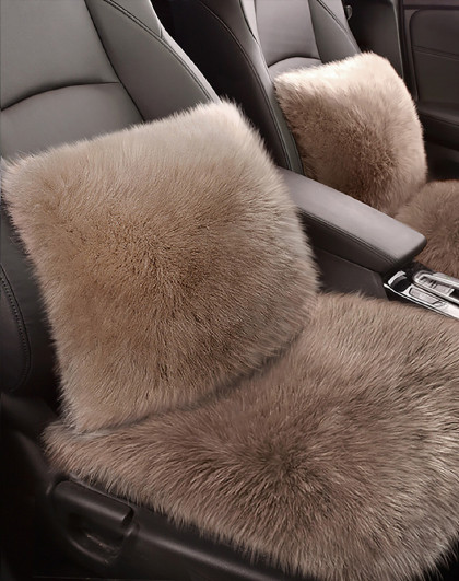 冬季坐垫羊毛汽车坐垫保暖毛绒垫汽车腰靠车垫保暖长毛车绒单片