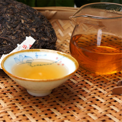 中茶茶叶普洱茶 2007年易武典藏品绿大树普洱生茶饼380g