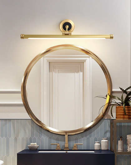 月影凯顿led镜前灯美式全铜卫生间镜柜专用灯饰现代简约浴室壁灯