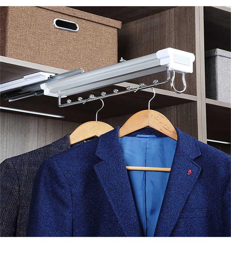 浅衣柜挂衣杆顶装挂衣器伸缩衣架衣橱竖纵向挂衣横杆通五金配件j