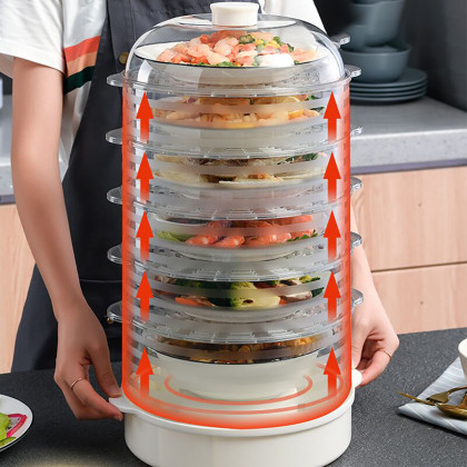 保温菜罩多层家用防尘罩折叠透气冬季剩菜剩饭神器餐桌饭菜保温罩