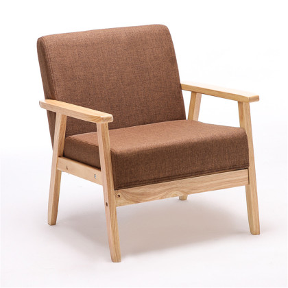 简约日式简易沙发椅小户型简约现代沙发新款田园布艺单人客厅沙发