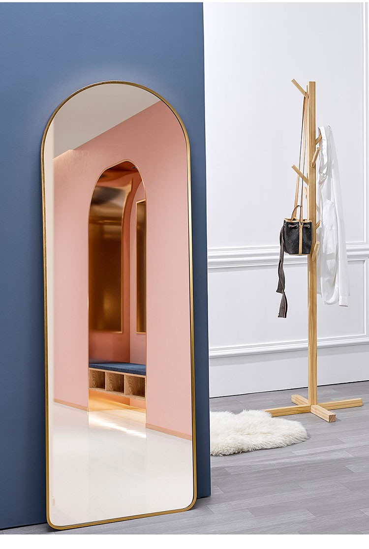 拱形全身镜落地镜家用 服装店镜子显瘦美颜试衣镜专用大穿衣镜i