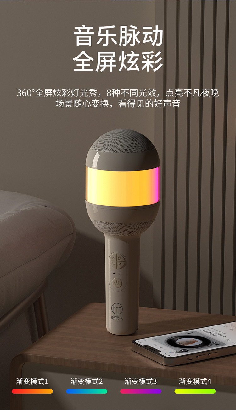 无线蓝牙话筒音响一体麦克风家庭娱乐k歌家用儿童主持唱歌设备