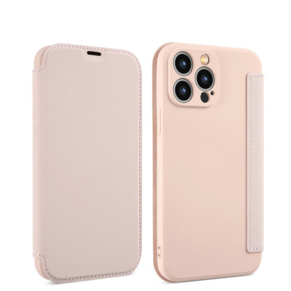 适用苹果14plus手机壳iphone13翻盖皮套11promax仿液态肤感12防摔