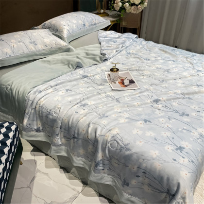 薄双人夏被四件套手机逛物流-服务-描述-盘丝家纺特卖旗舰店旗舰店