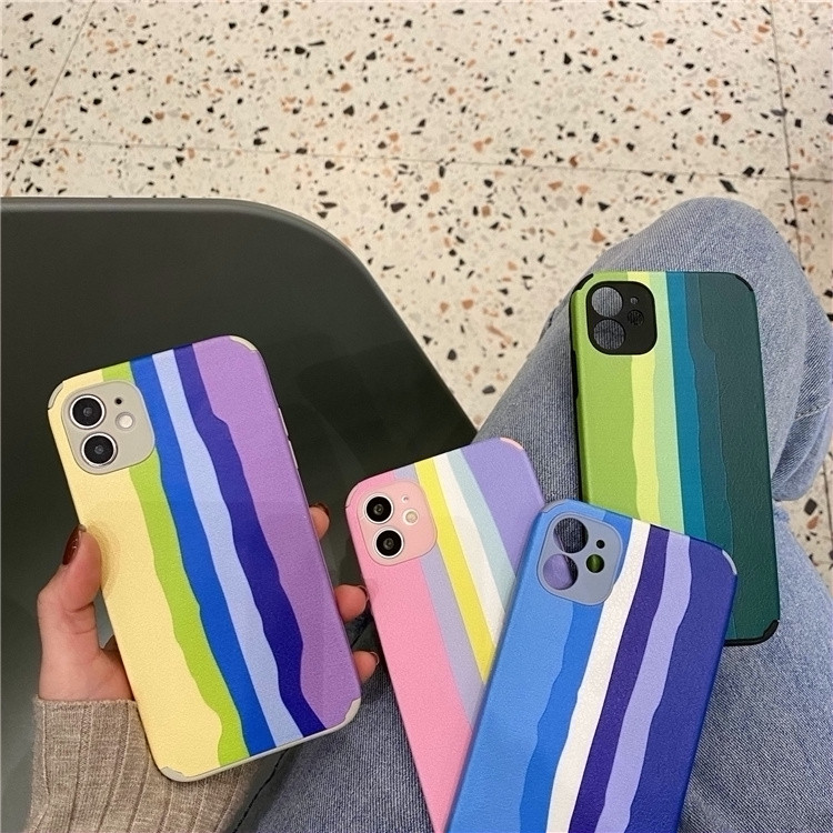彩虹手机壳适用于苹果12promax小羊皮iphone11软sexr78plus