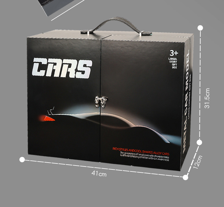儿童豪华超大号合金小汽车礼盒装赛车模仿真惯性生日礼物男孩玩具