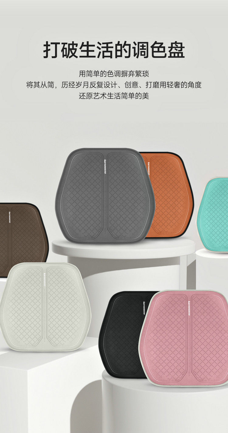 科技布汽车坐垫四季通用网红小方垫轿车专用座垫套高档透气三件套