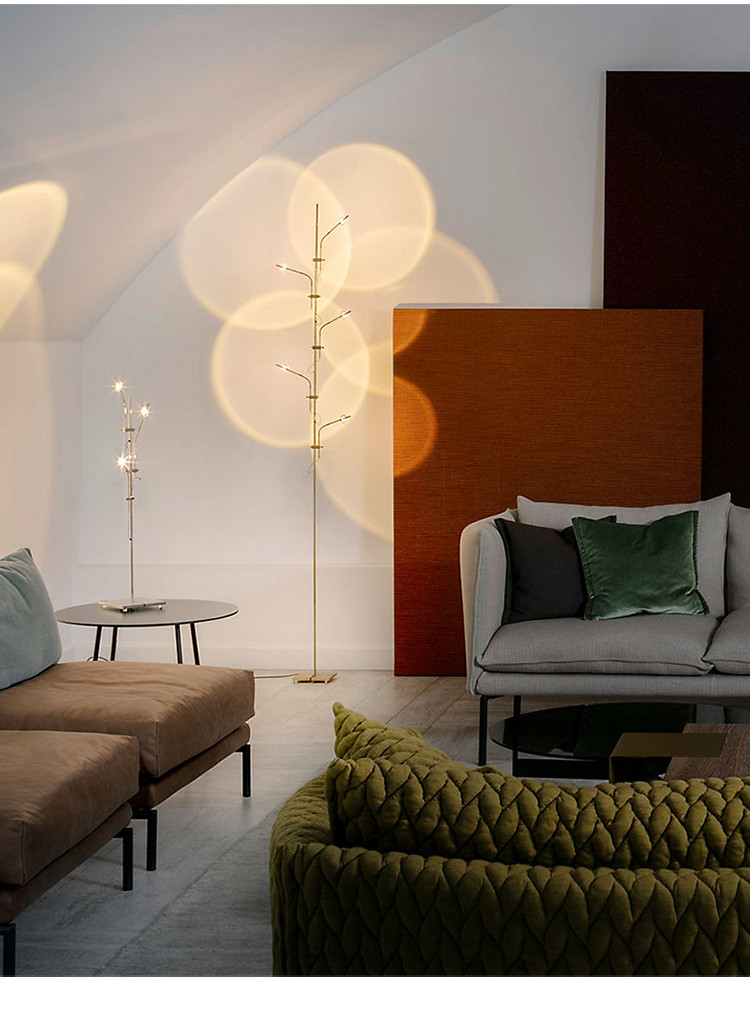 设计师卧室客厅灯氛围创意网红灯光影落地背景灯投影灯日落灯