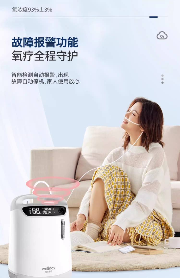 维德医疗医用制氧雾化一体机便携式吸氧机高原氧气机3升款