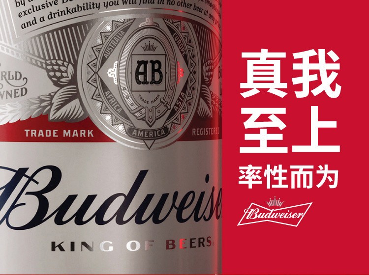 百威(budweiser)啤酒经典醇正450ml*18听整箱