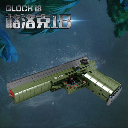 开智手枪系列沙漠之鹰仿真玩具枪可弹射益智兼容乐高拼装积木男孩