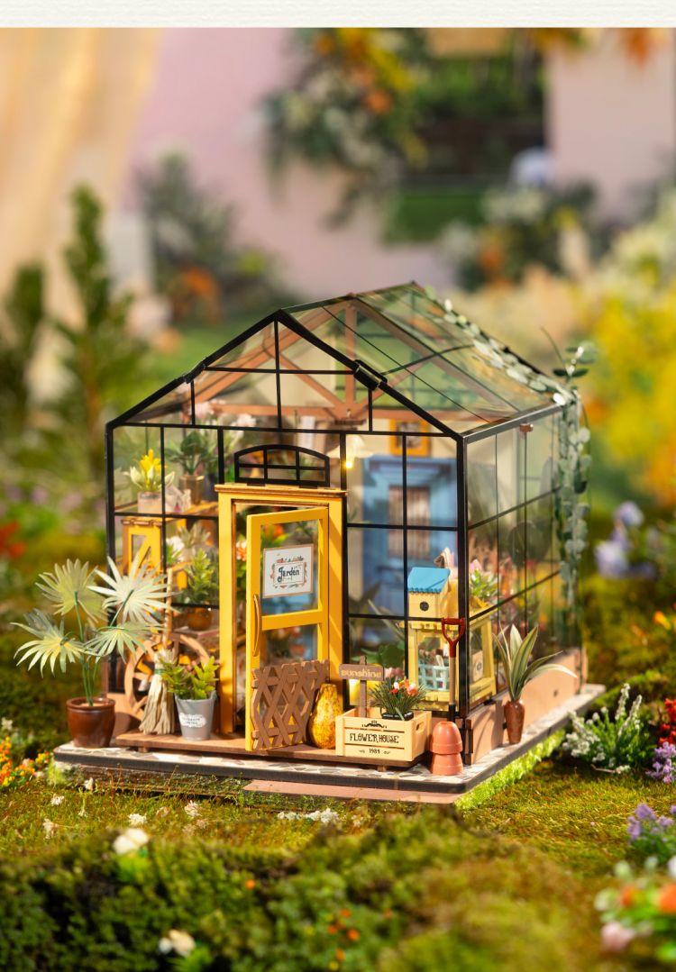 rolife若来凯西花房diy手工益智拼装艺术屋微缩模型场景礼物摆件
