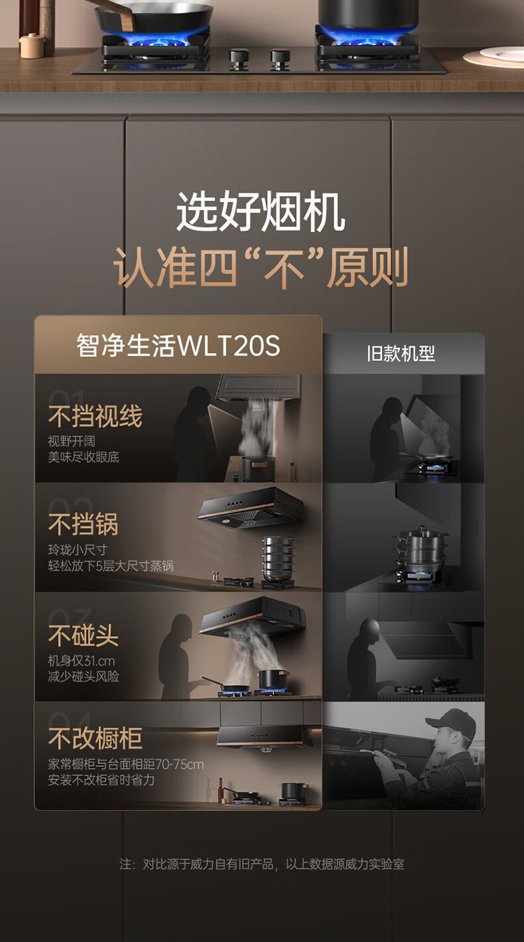 威力抽油烟机家用厨房大吸力排烟中式欧式吸油机出租房烟机