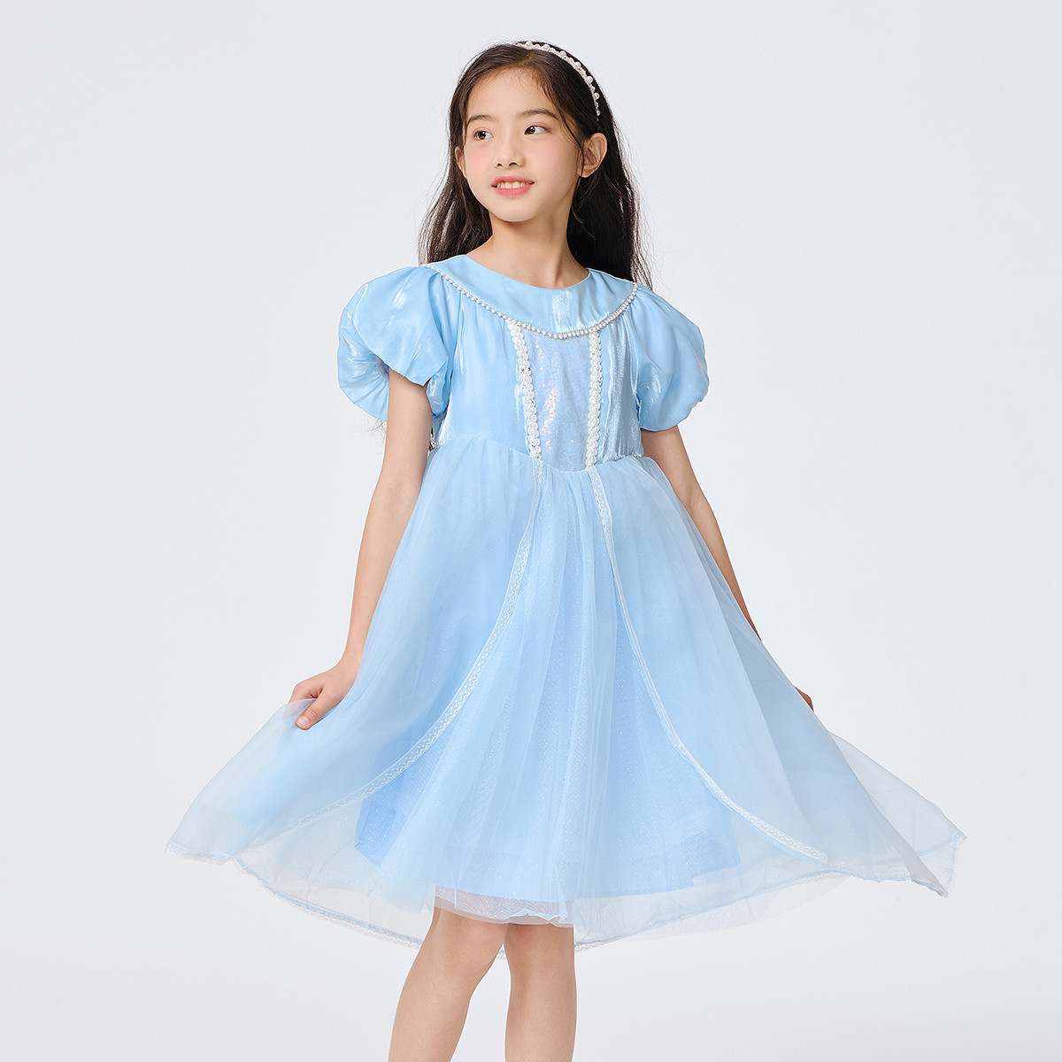 【网纱公主裙】夏季儿童裙子连衣裙女童中大童公主裙礼服洋气49.9元