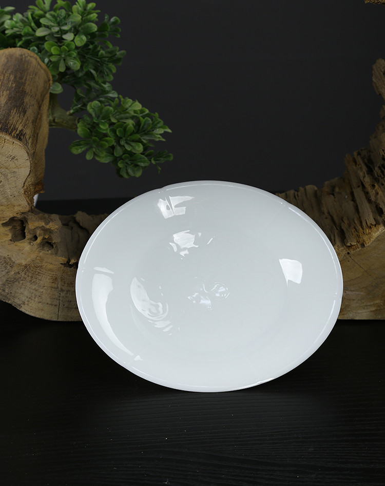 清仓白瓷小盘家用简约小号茶台茶海客厅茶具托盘陶瓷