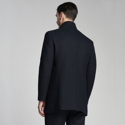 【羊毛】劲霸男装男士大衣中长版商务休闲男士毛呢大衣外套