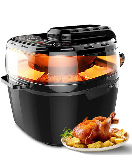 10l大容量空气炸锅无油炸烤薯条机自动旋转电炸锅电烤箱