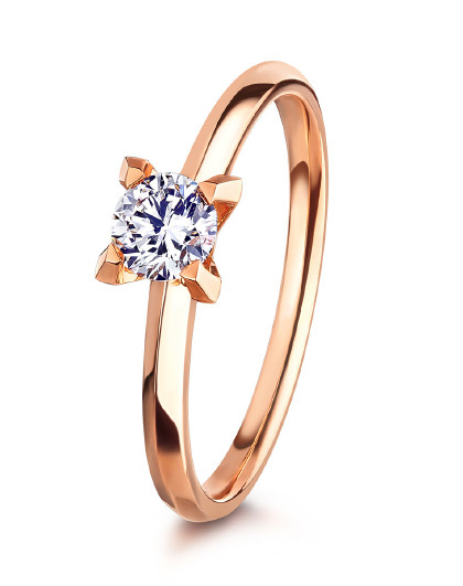 18k金戒指hexicon系列玫瑰金钻石戒指女定价
