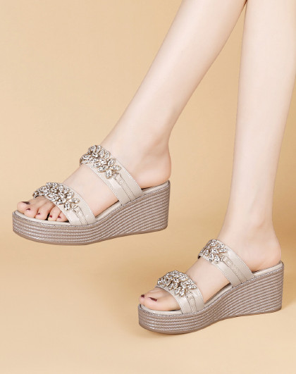 勃肯凉鞋女2024夏新商场同款舒适外穿厚底休闲拖鞋